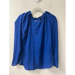 Azelhazel Blue Long Sleeve Blouse Sz L